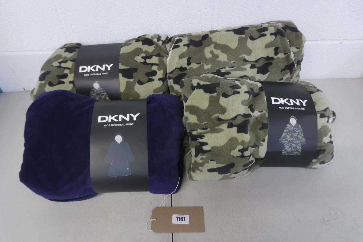 Lot 1167 - x4 DKNY kids overhead robes.