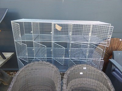 Lot 4149 - Metal 20 slot cage locker