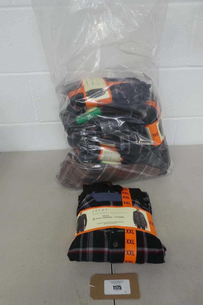 Lot 1175 - Approx. 10 men's 2 pack thermal + flannel...