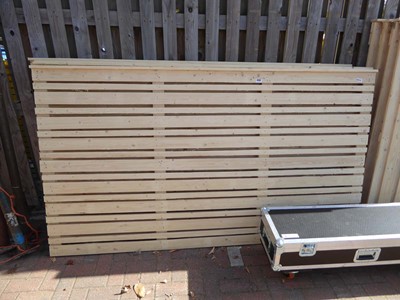Lot 4203 - 4 shadow gap timber fence panels, dimensions:...