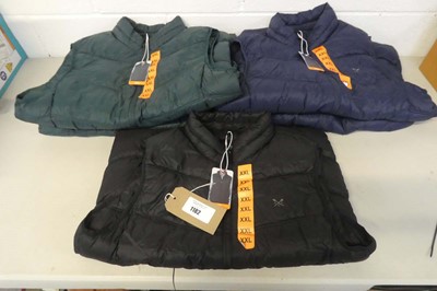 Lot 1182 - x5 men's Crew Clothing gilets.