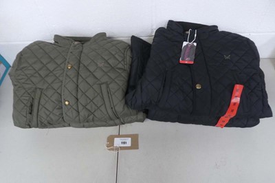 Lot 1191 - x4 men's quilted coats by Crew Clothing Co.