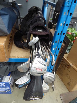 Lot 4252 - Nike golf bag with a quantity of assorted...