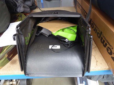 Lot 4254 - Greenworks lawnmower box with charger and no...