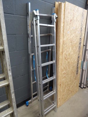Lot 4268 - Mac Allister triple section aluminum ladder