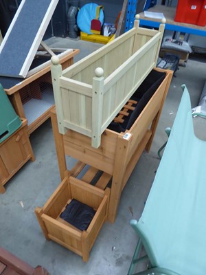 Lot 4286 - 3 assorted timber garden planters