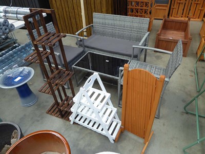 Lot 4291 - 2 timber multi tiered plant stations and a...