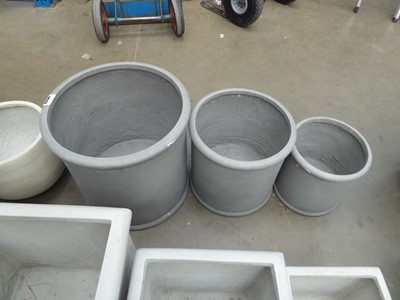 Lot 4294 - 3 blossom orchard garden ceramic/fibre glass...