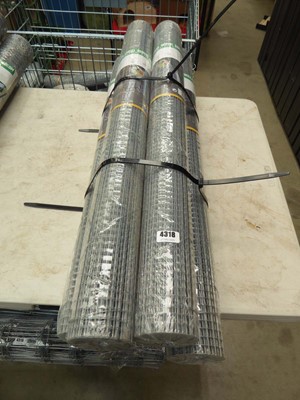 Lot 4318 - 5 rolls of galvanised wire mesh