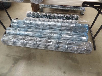 Lot 4319 - 5 rolls of assorted fencing to include both...