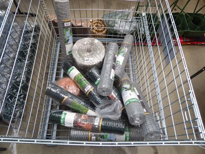 Lot 4324 - Quantity of PVC coated hexagonal wire mesh,...