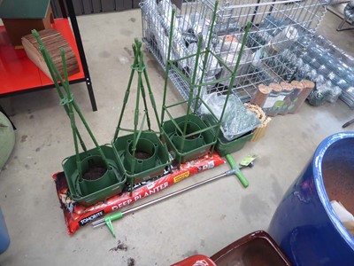 Lot 4329 - Quantity of plastic fold up plant supports, a...