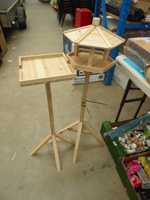 Lot 4366 - 2 timber garden bird tables