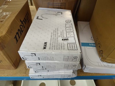 Lot 4382 - 4 Wain twin lever kitchen mixer taps