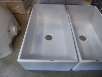 Lot 4387 - Ceramic butler sink, dimensions: 0.84m x 0.46m