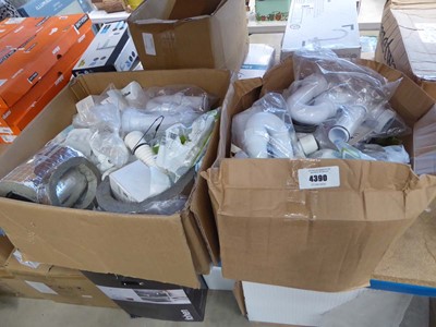Lot 4390 - 2 boxes containing a quantity of plumbing fixings