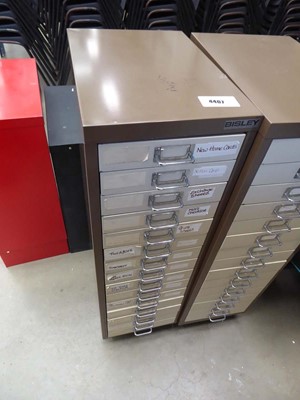 Lot 4407 - Bisley multi drawer office filing cabinet