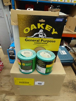Lot 4485 - Qty of assorted sandpaper to include Oakey...