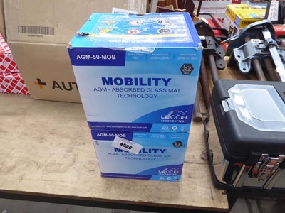 Lot 4536 - 2 AGM-50-MOB mobility batteries