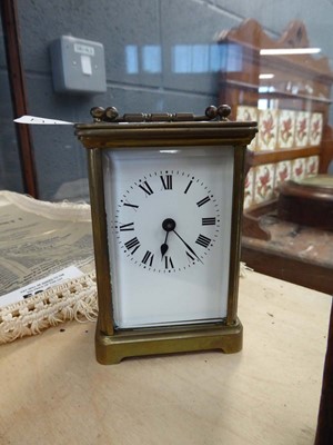 Lot 5016 - Brass carriage clock