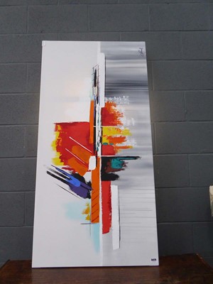 Lot 5026 - Modern multicoloured abstract oil on canvas