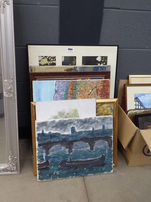 Lot 5034 - Qty of oils on canvas plus prints to include...