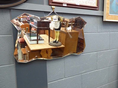 Lot 5066 - 1950s bevelled mirror