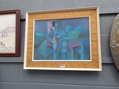 Lot 5068 - Multi-coloured abstract oil on board