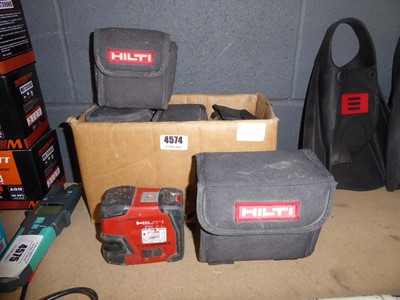 Lot 4574 - 4 Hilti laser level and a Stanley laser level