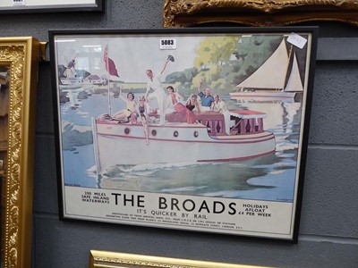 Lot 5083 - Rail advertising poster entitled "The Broads"