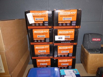 Lot 4576 - 8 Motobatt MBTX9U HD motorcycle batteries
