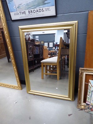 Lot 5085 - Rectangular mirror in floral gilt frame