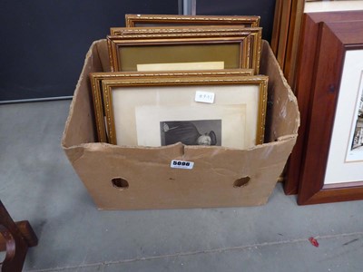 Lot 5096 - Box containing portrait prints plus a study of...