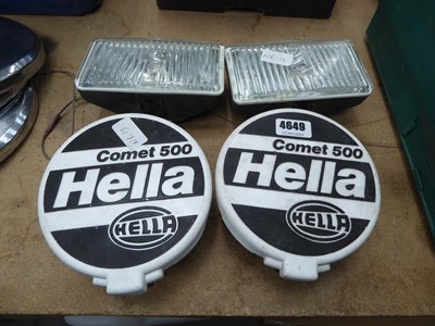 Lot 4649 - 2 Hella Comet 500 vehicle spotlights and 2...