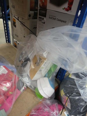 Lot 3026 - Box of air fryer liners plus cutlery, plates etc