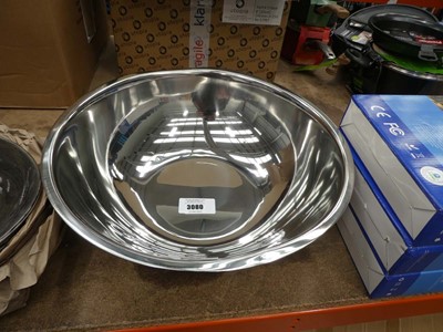 Lot 3080 - Large stainless steel mixing bowl