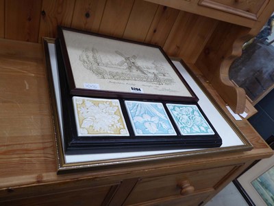 Lot 5204 - Wall hanging with tiles, a Stevington Mill...