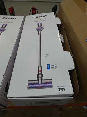 Lot 3105 - Handheld Dyson V8 Advanced with pole, head,...