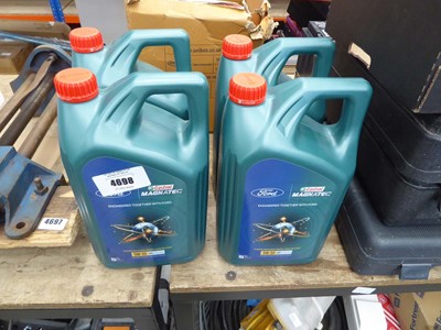 Lot 4698 - 4 5L tubs of Ford Castrol magnetic 5W-30 oil