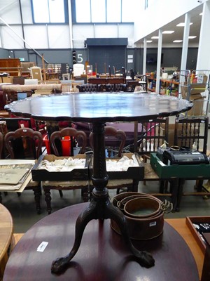 Lot 5140 - Late-Victorian tilting mahogany tripod table