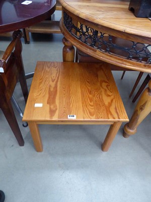 Lot 5148 - Square pine lamp table