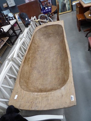 Lot 5152 - Large carved dough trough