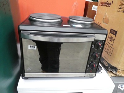 Lot 3169 - Russell Hobbs twin hot plate and microwave oven