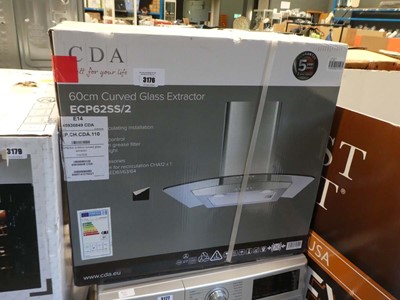 Lot 3176 - CDA 60cm curved glass extractor