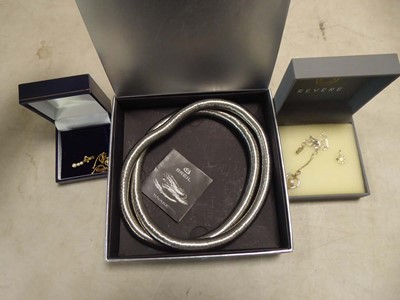 Lot 2044 - Breil necklace with silver chain and earrings