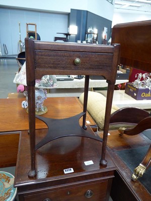 Lot 5219 - Small mahogany side table with single drawer...