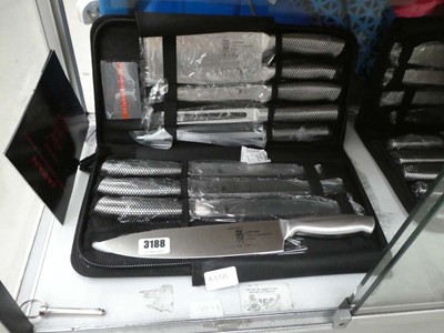 Lot 3188 - Samurai Japan triple hardened steel knife set