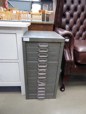 Lot 5236 - Narrow metal Bisley filing cabinet