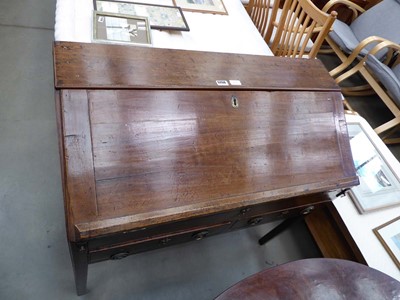 Lot 5250 - Georgian mahogany bureau with 2 drawers under