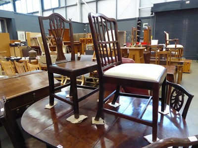 Lot 5252 - 5 Georgian and later dining chairs
